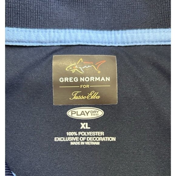 2 Shirt Lot Bundle Greg Norman Golf Polo Mens Blue Play Dry Performance Size XL - Picture 5 of 12